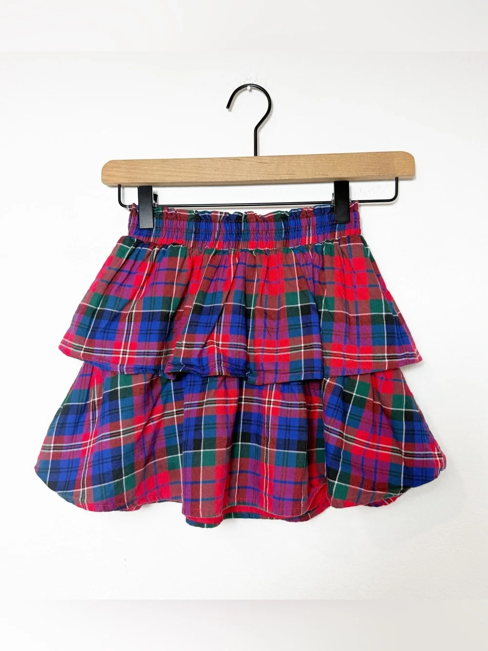 Janie and Jack Tartan Tiered Skirt Girls Size 7 Plaid Pre-Owned